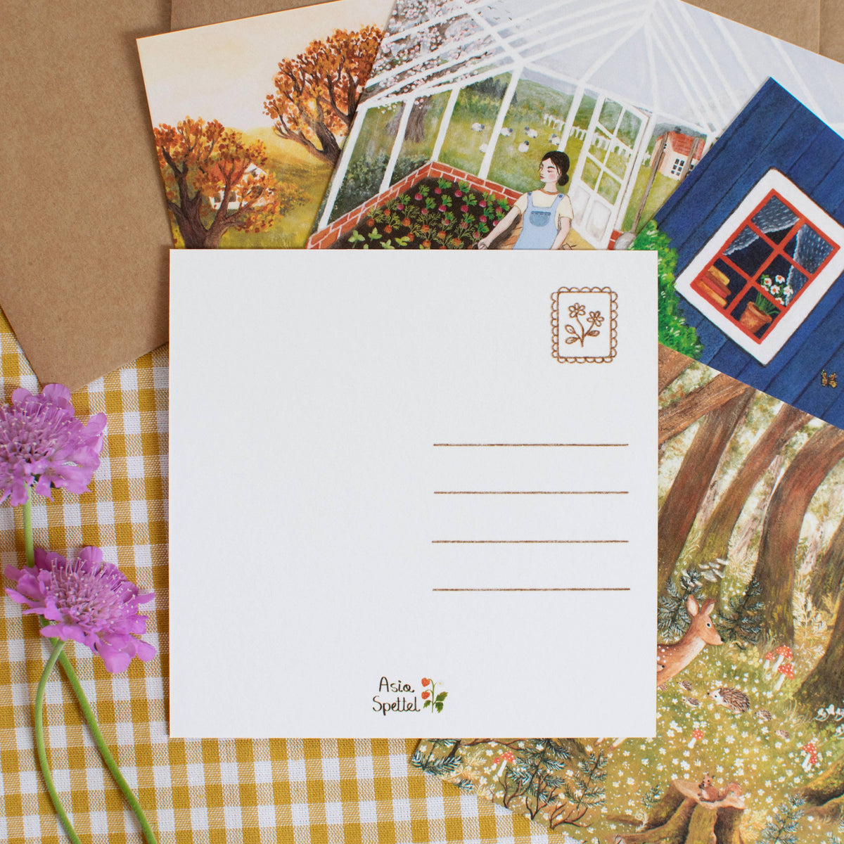 Heimkehr-Postkarte von Asia Spettel