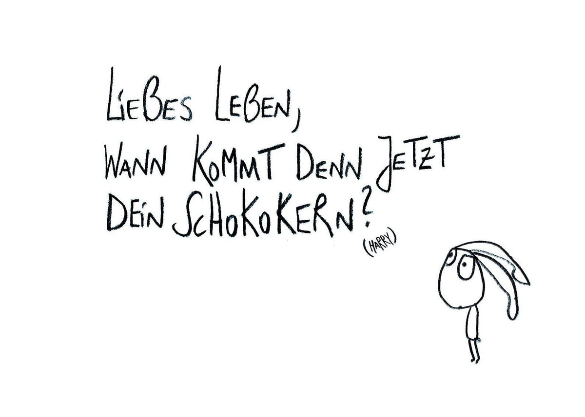Schokokern Hase - Postkarte von eDITION GUTE GEISTER