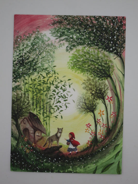 Rotkäppchen - Postkarte - Art. Nr. PKHE140