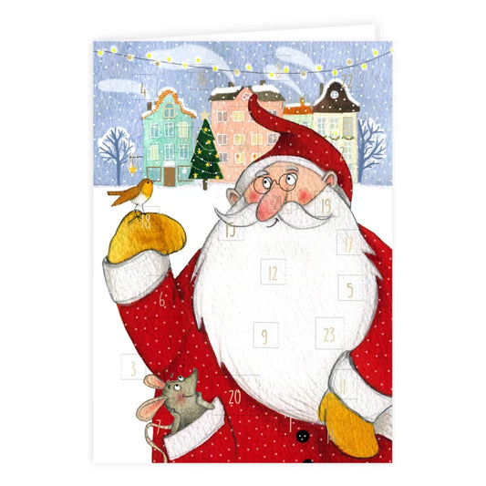 Adventskalenderkarte Weihnachtsmann Art.Nr AK13