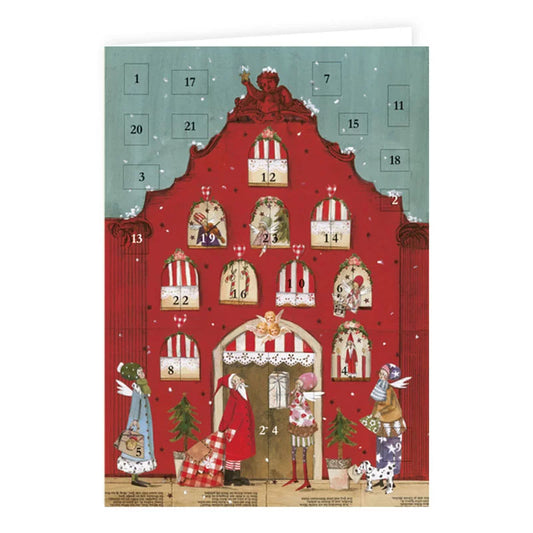 Adventskalenderkarte Rotes Haus Art.Nr AK15