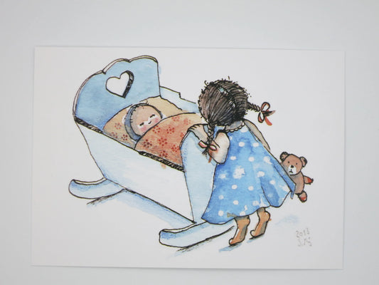 Geschwisterchen - Postkarte - Waldorf - Art.Nr.PKFR93