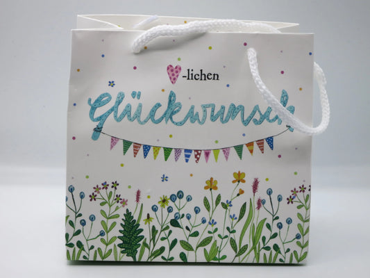 Herzlichen Glückwunsch - Geschenktasche -Geschenkverpackung - Art. GP5