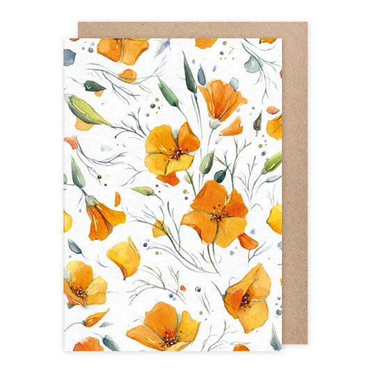 Gelbe Blumen - Doppelkarte mit Umschlag - Art.Nr.PKGR30