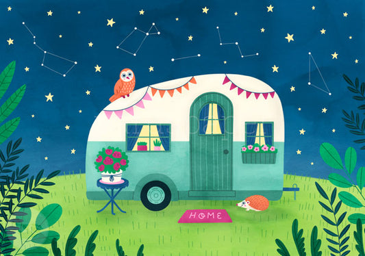 Happy Camping - Postkarte - Art.Nr.PKGR84