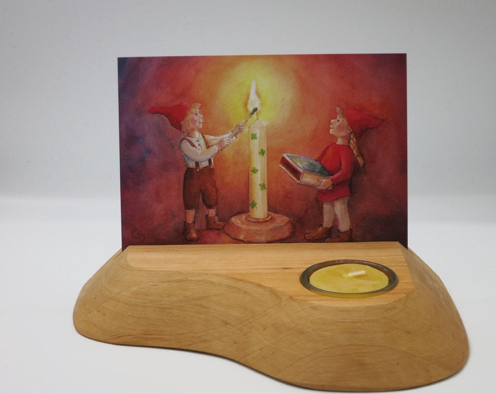 Waldorf Cardholder with Candle