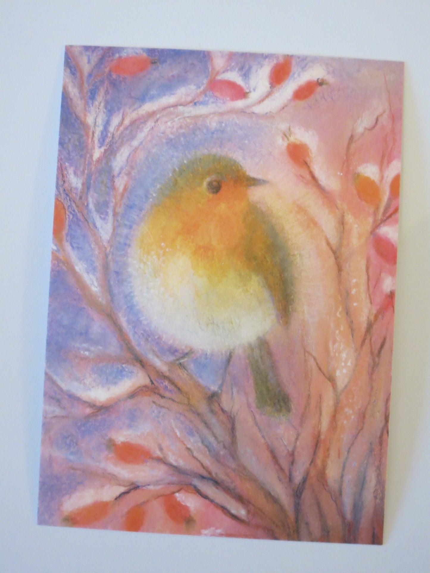 Lauschendes Rotkehlchen  - Postkarte - Waldorf Art.Nr. PKWI74