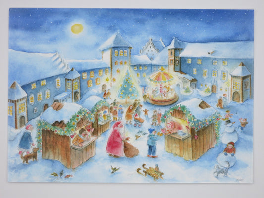 Weihnachtsmarkt - Postkarte - Waldorf Art.Nr.PKWI76
