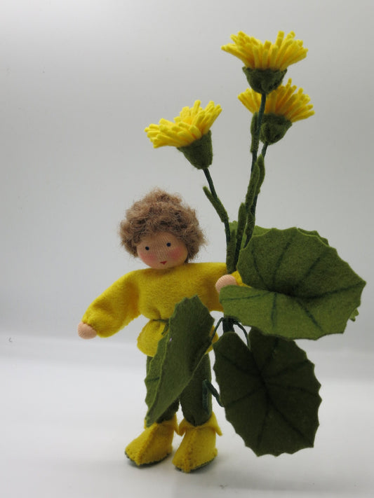 Huflattich-Junge - Blumenkind für den Jahreszeitentisch - handgmachte Blumenkinder - Art. FR62