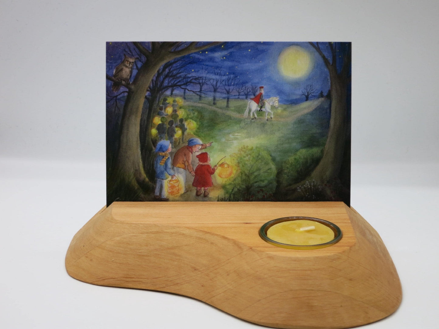 Postkartenhalter mit Kerze - Kartenhalter für Postkarte Art. PKH1