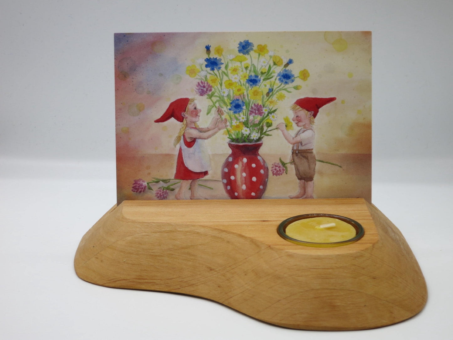 Postkartenhalter mit Kerze - Kartenhalter für Postkarte Art. PKH1
