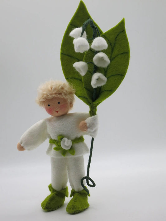Maiglöckchen Junge - handgefertigtes Blumenkind für den Jahreszeitentisch- Art. FR53