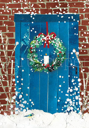 Weihnachtskranz - Postkarte - Weihnachten Art.Nr PKWei56