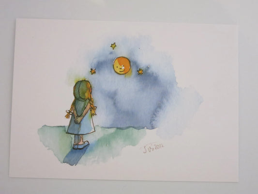 Mondmädchen - Postkarte Art.PKWI142