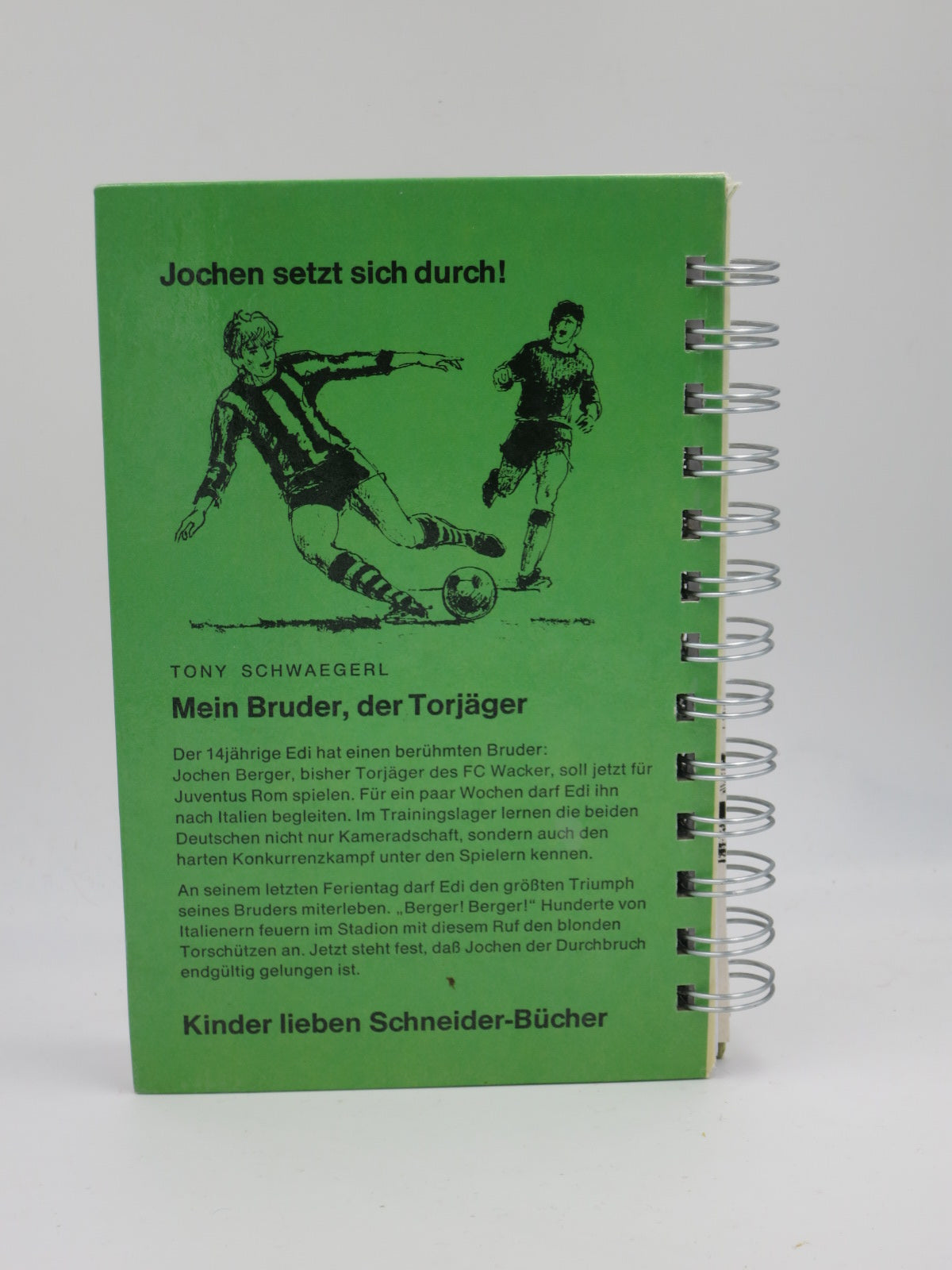 Notizbuch Fußball Detailansicht hinten