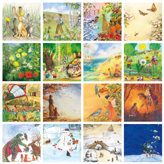 Kartenset Vier Jahreszeiten - 16 Postkarten Art.PKS5