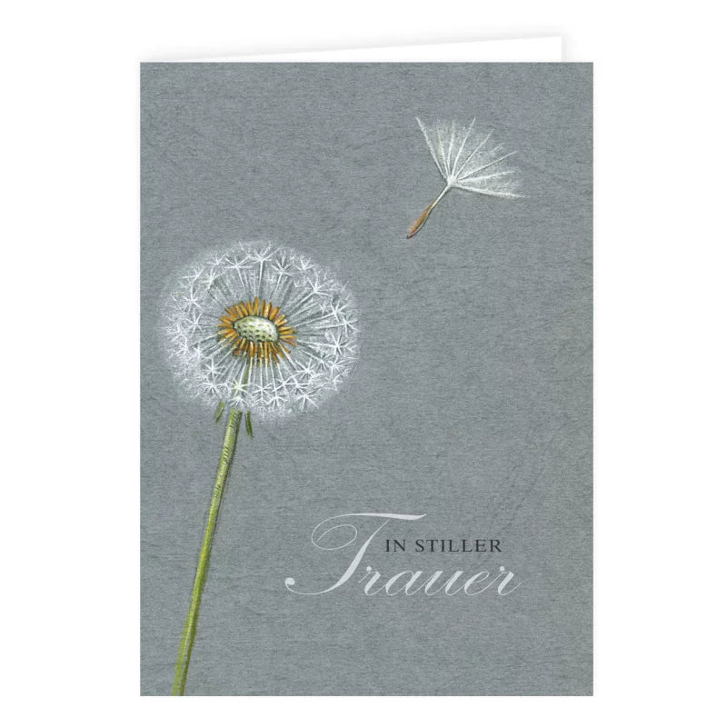 Trauerkarte Pusteblume - Doppelkarte mit Umschlag - Art.Nr.PKGR86