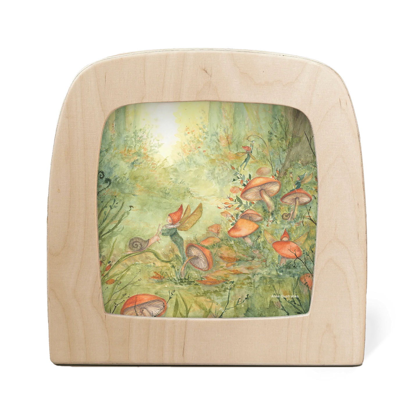 Toverlux Motiv Feenwald – Silhouette mit Pilze, Fee und Wald , Anne Illustraties
