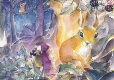Postkarte Zeig mir den Weg, Detailansicht, Marie Laure Viriot, Art. PKHE43