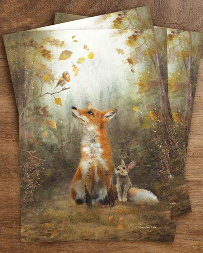 Autumn Leaves - Postkarte von Iris Esther