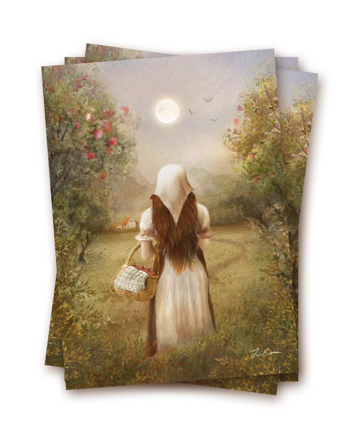 Erntemond - Postkarte von Iris Esther