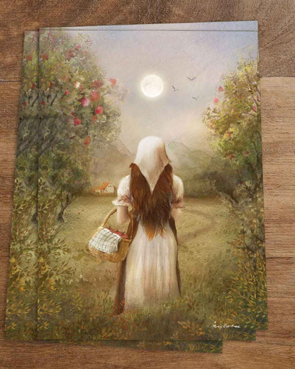 Erntemond - Postkarte von Iris Esther