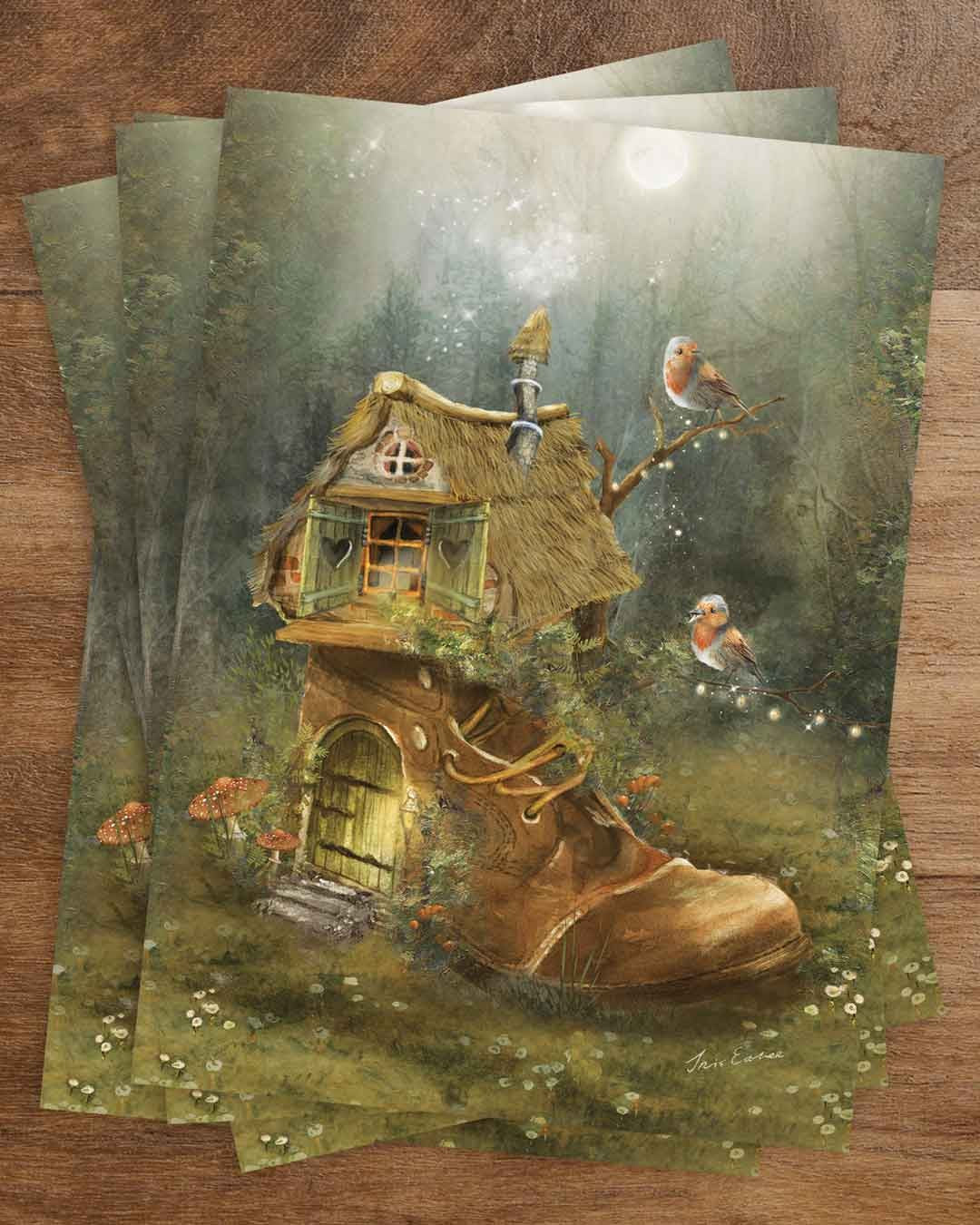 Home sweet Home - Postkarte von Iris Esther