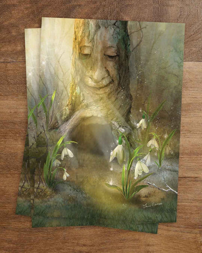 Schneeglöckchen - Postkarte von Iris Esther