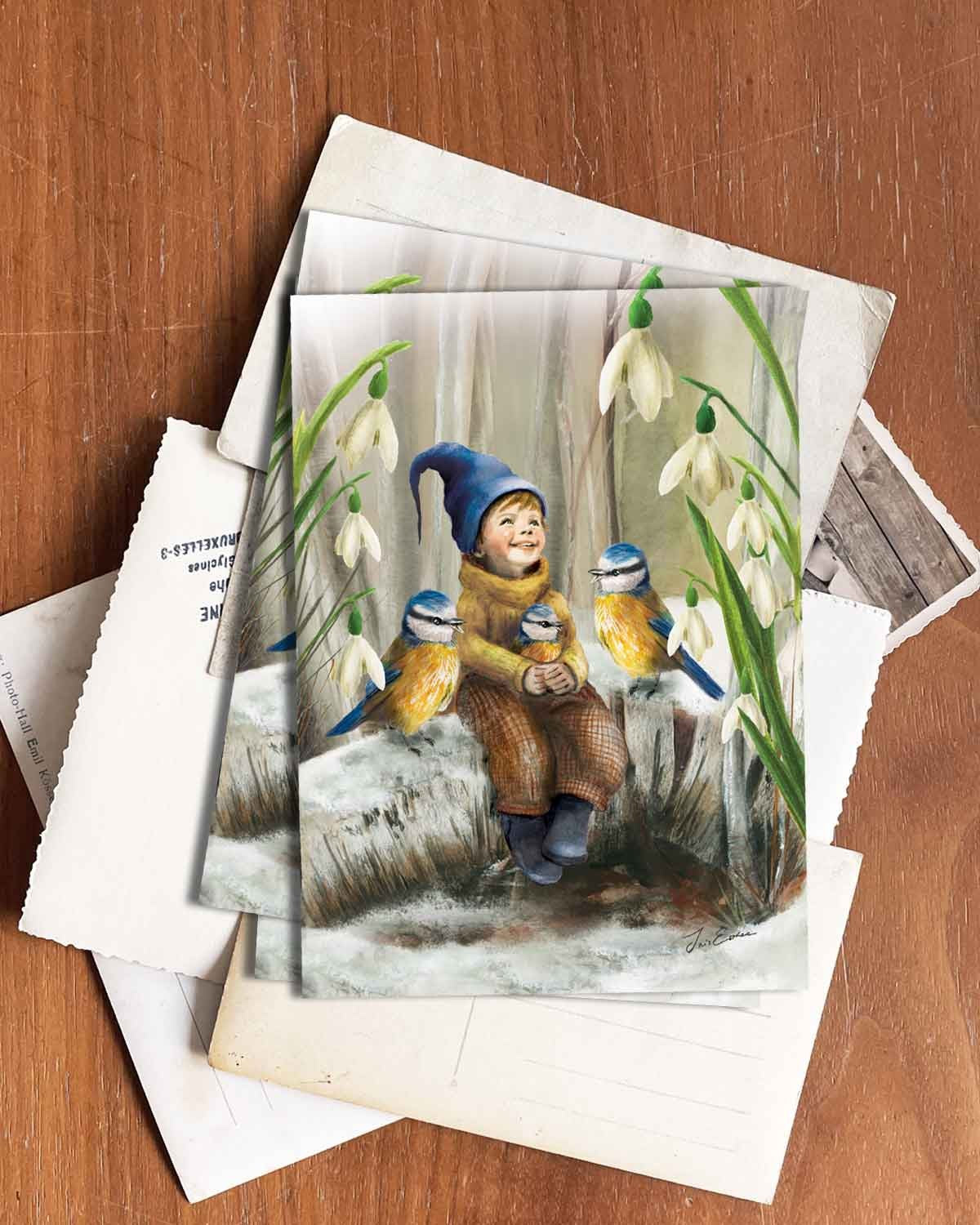 Frühlings Ankunft - Postkarte von Iris Esther