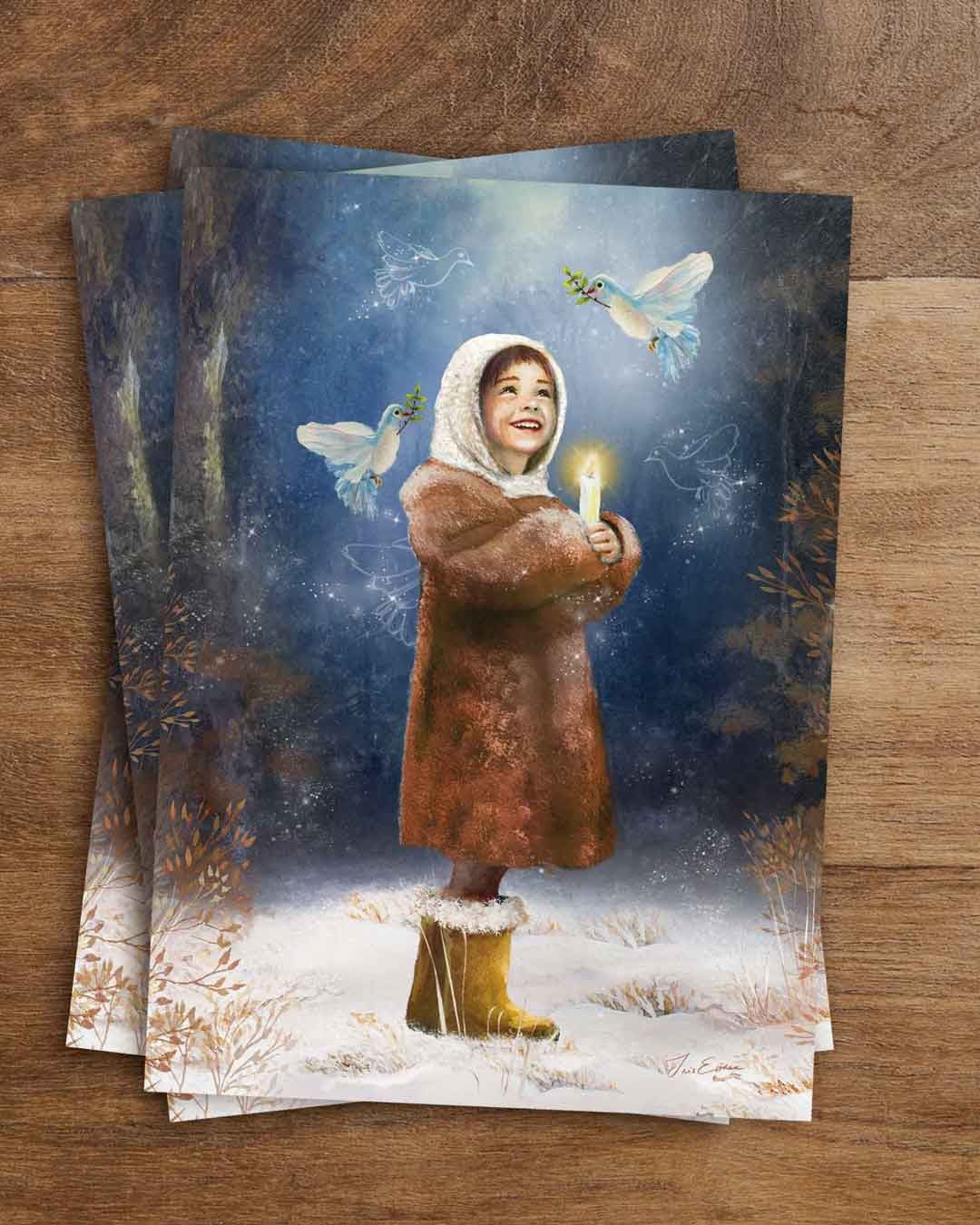 Licht der Hoffnung - Postkarte von Iris Esther