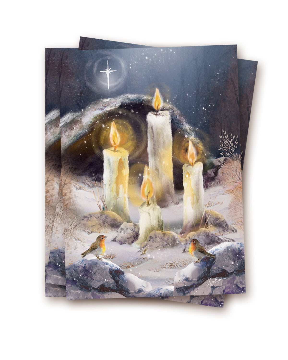 Adventslichter - Postkarte von Iris Esther