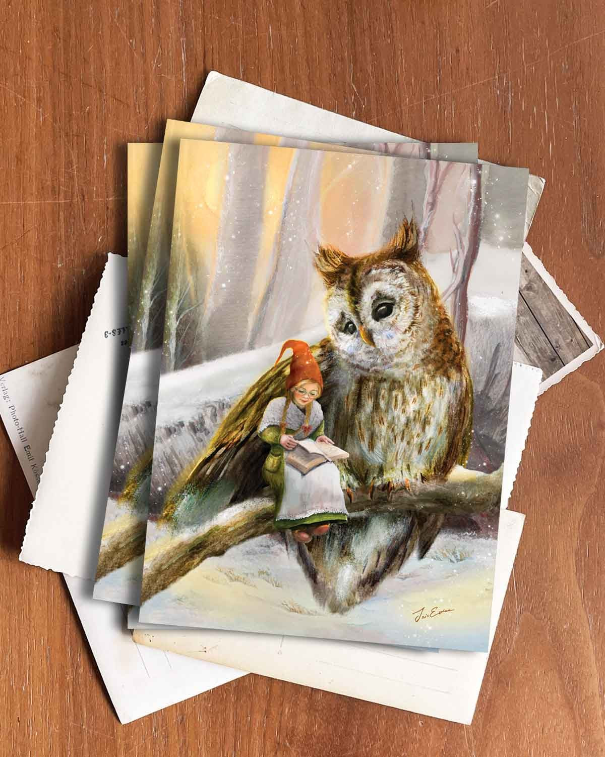 Ein Wintermärchen - Postkarte von Iris Esther