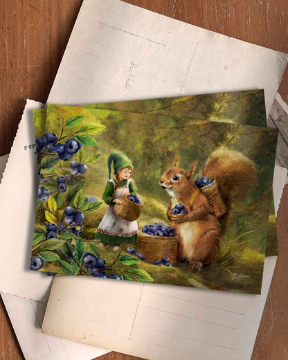 Blueberry Hill - Postkarte von Iris Esther