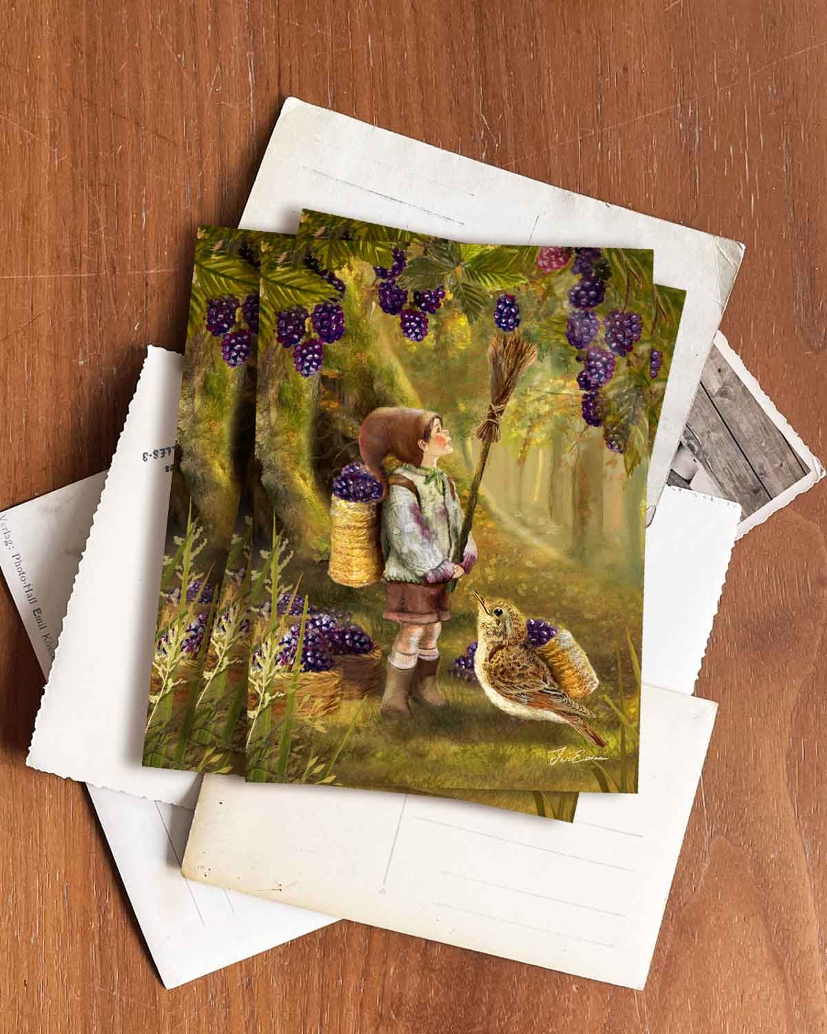 Berry Tale - Postkarte von Iris Esther