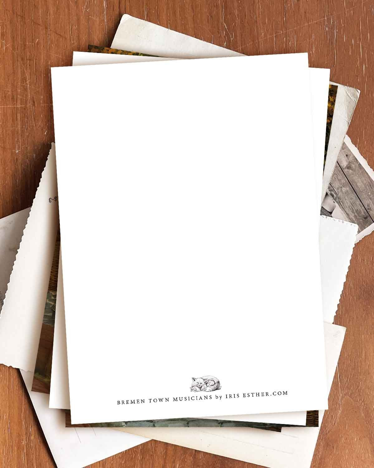 Die Bremer Stadtmusikanten - Postkarte von Iris Esther