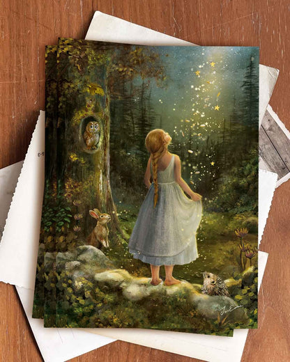 Die Sterntaler - Postkarte von Iris Esther