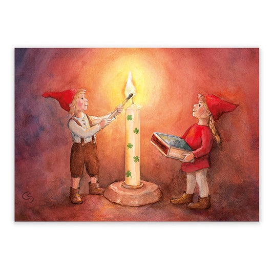 Glückskerze - Postkarte Art.PKHE37