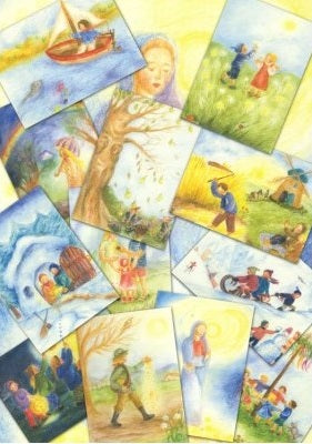Monatskarten Set Ilona Bock - 12 Postkarten Art.PKS10