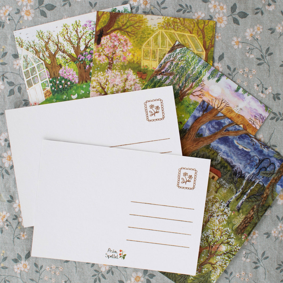 Waldbesucher - Postkarte von Asia Spettel