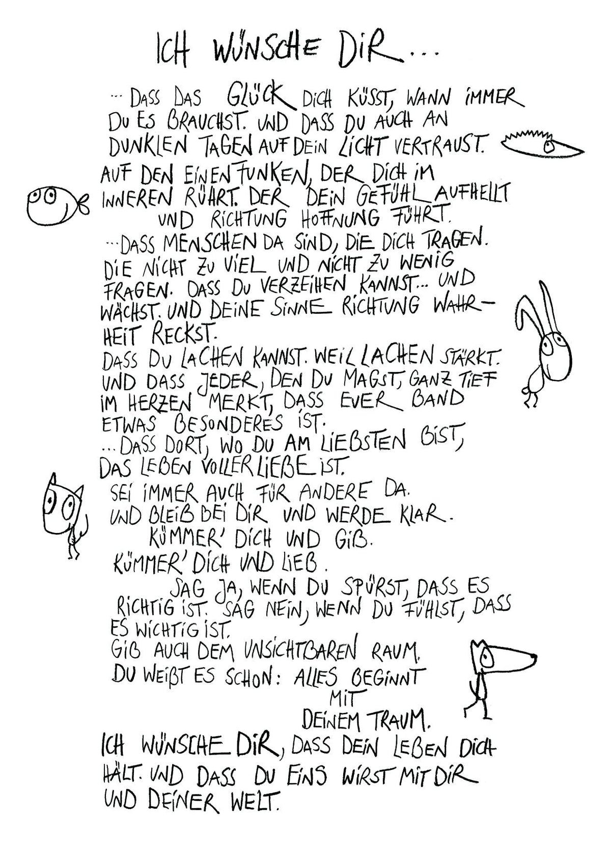 Ich wünsche dir - Postkarte von eDITION GUTE GEISTER