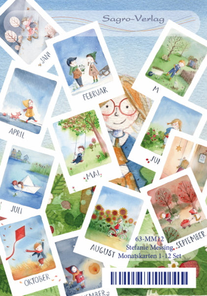 Monatskarten Set Stefanie Messing - 12 Postkarten Art.PKS1