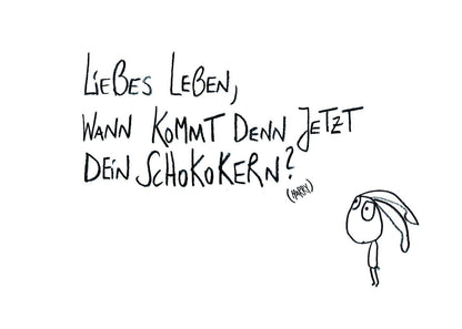 Schokokern Hase - Postkarte von eDITION GUTE GEISTER