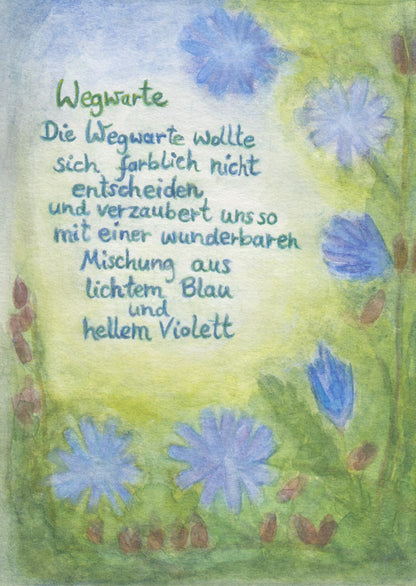 Wildblumen PostkartenSet BilderSchublade - 6 Postkarten Art.PKS32