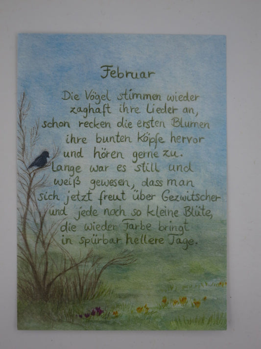 Februar - Monatspostkarte  Art.PKWI307