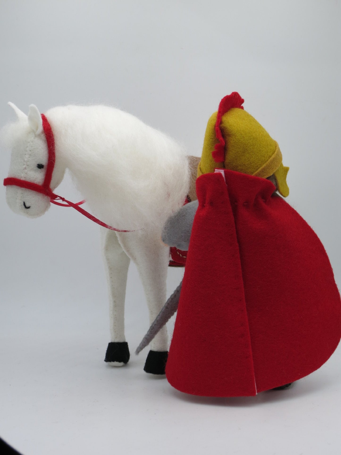 Sankt Martin mit Pferd - handgefertigtes Bumenkind - Art. HE66