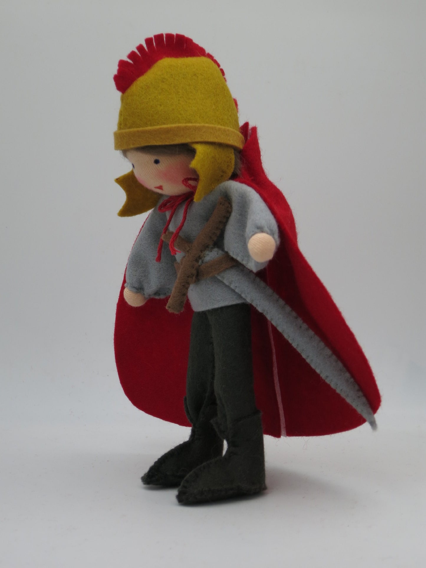 Sankt Martin mit Pferd - handgefertigtes Bumenkind - Art. HE66