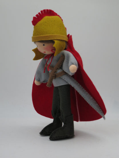Sankt Martin mit Pferd - handgefertigtes Bumenkind - Art. HE66