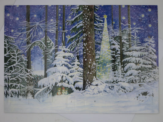 Große Adventskalender Karte - Wunder im Wald - Große Karte mit Umschlag -Art.Nr.AK36