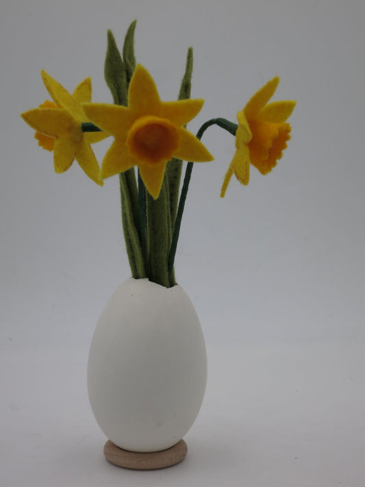 Osterglocken im Gänseei -  Filzblumen für den Jahreszeitentisch -  Art. FR100