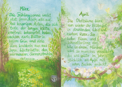Monatskarten Set BilderSchublade - 12 Postkarten Art.PKS31